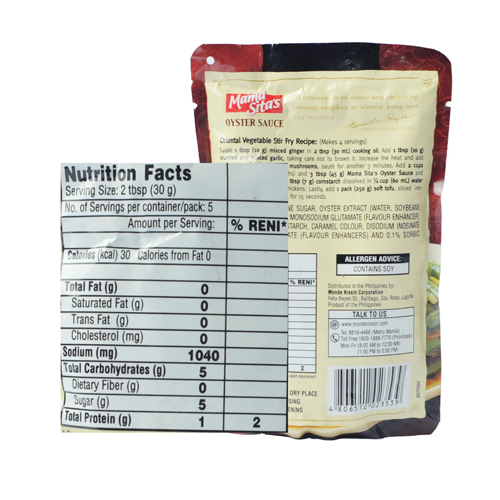 Mama Sita's Oyster Sauce 150g (5.29oz) - Image 2
