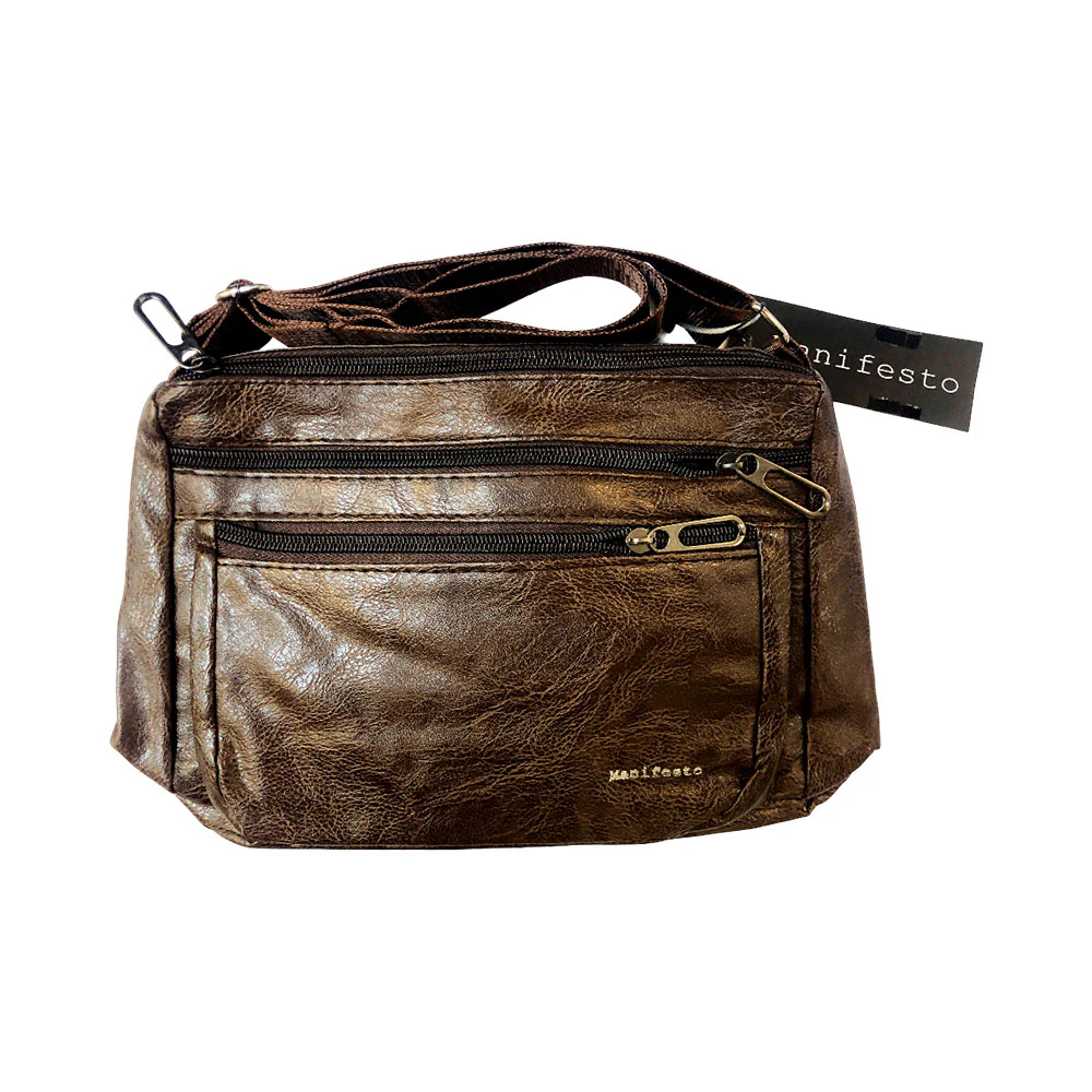 Manifesto Men’s Leather Sling Bag - Image 3