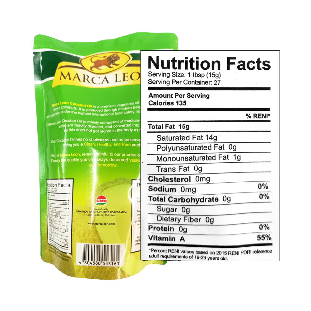 Marca Leon Coconut Oil SUP 450ml - Image 2
