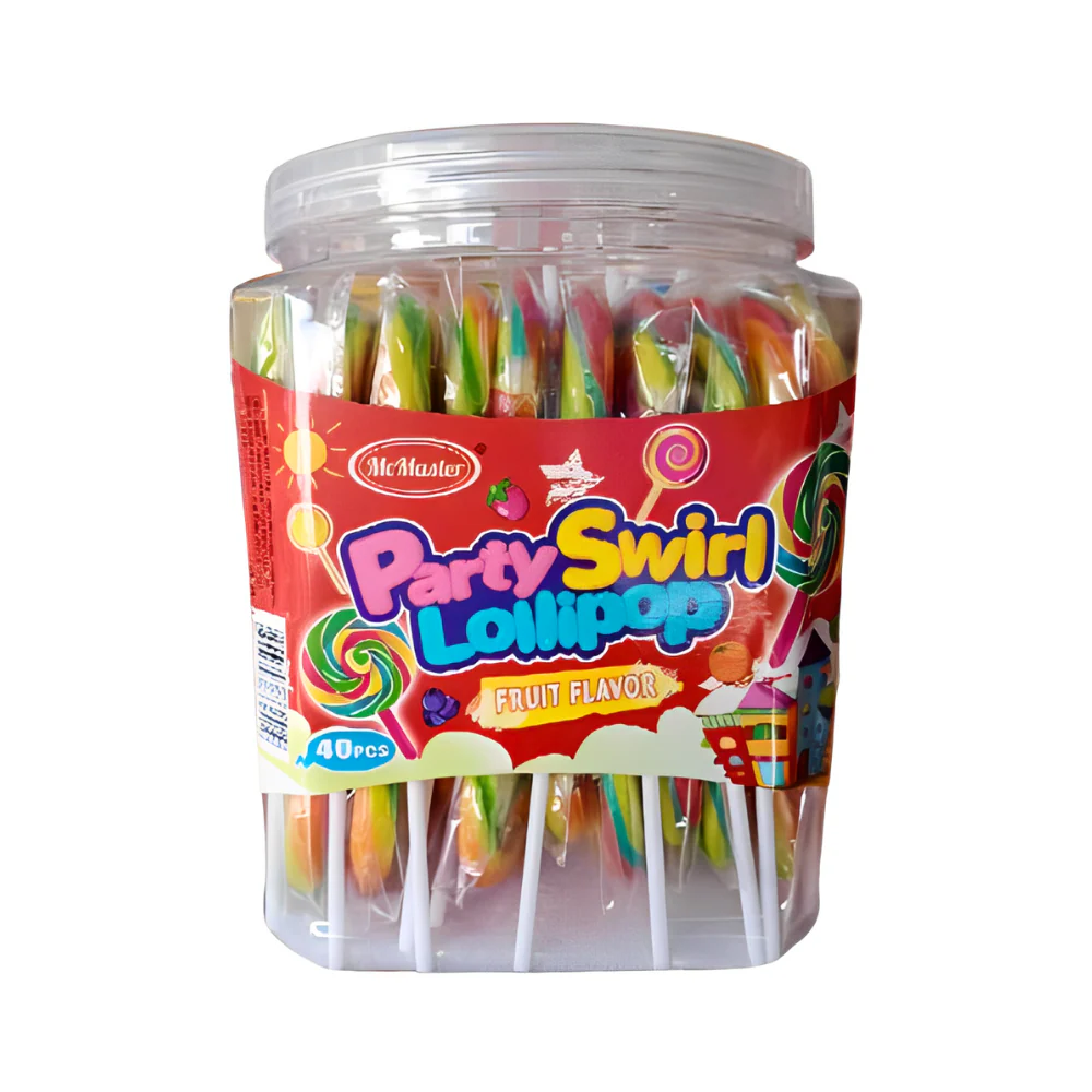 Mcmaster Party Swirl Lollipop Fruit Flavor 40's