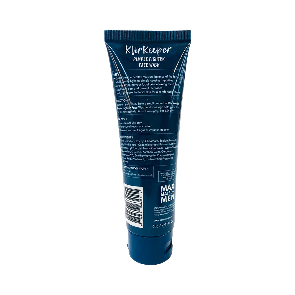 Max Maison Men Klir Keeper Pimple Fighter Facial Wash 60g - Image 2
