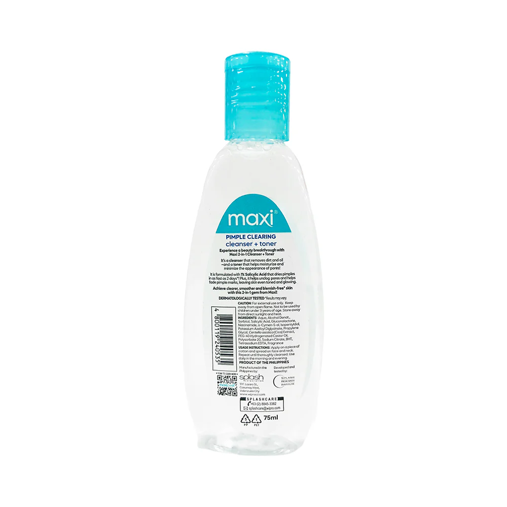 Maxi 2 In 1 Pimple Cleanser + Toner - Image 2