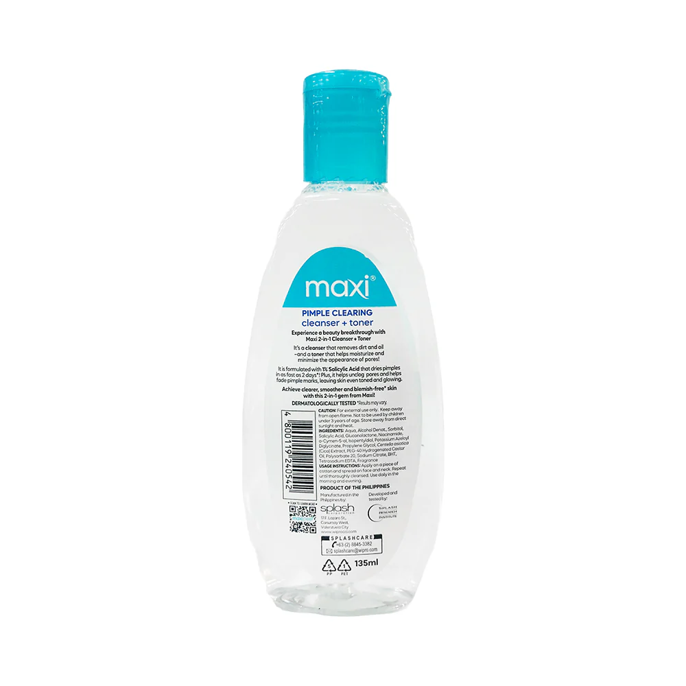 Maxi 2 In 1 Pimple Cleanser + Toner - Image 4