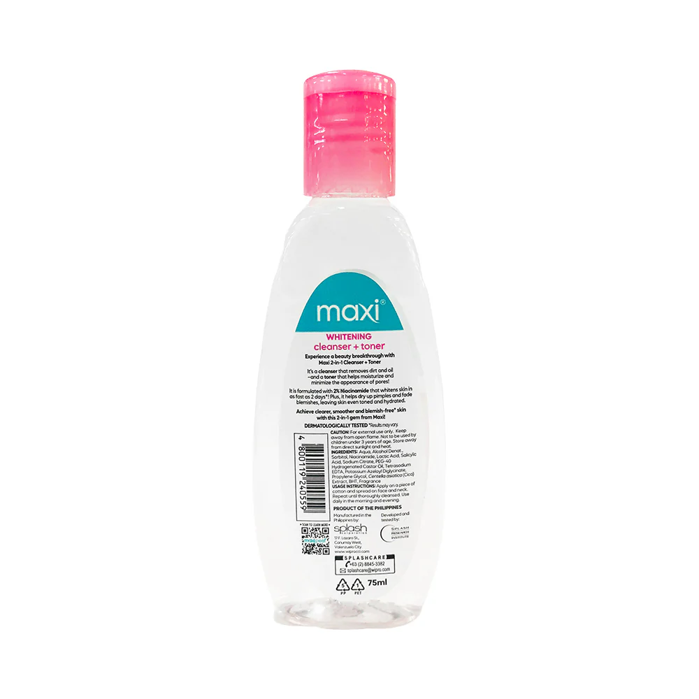 Maxi 2 In 1 Whitening Cleanser + Toner - Image 2