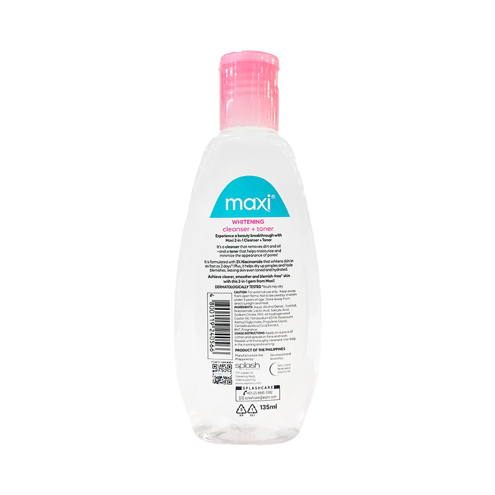 Maxi 2 In 1 Whitening Cleanser + Toner - Image 4