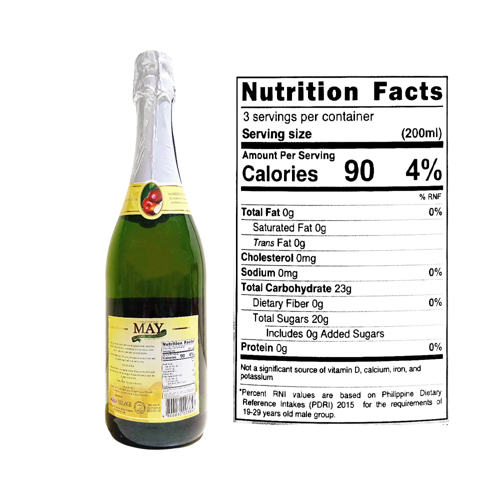 May 100% Sparkling Juice Apple 750ml - Image 2