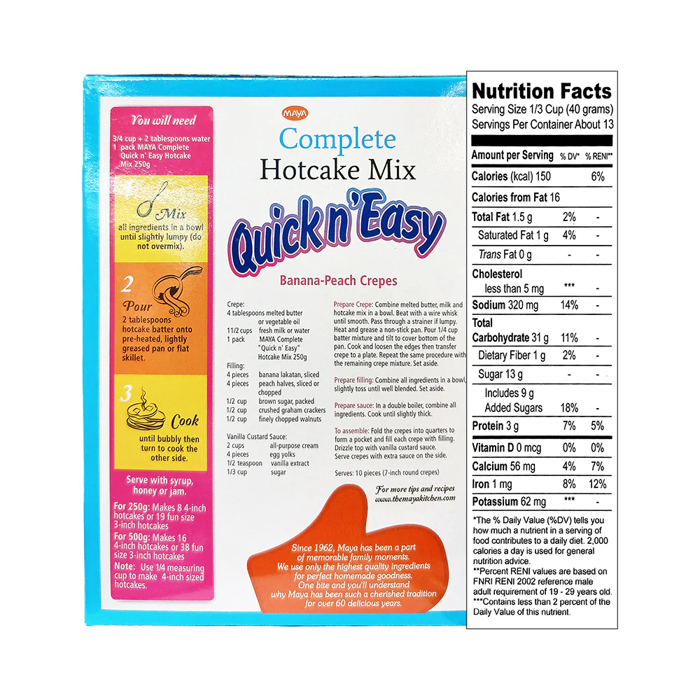 Maya Complete Hotcake Mix 500g - Image 2