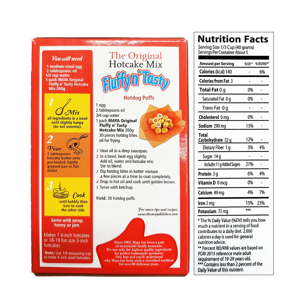 Maya Hotcake Mix Original 200g - Image 2