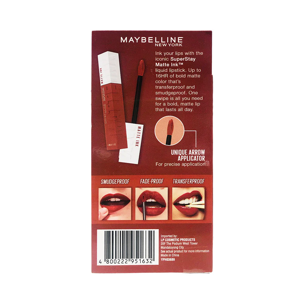 Maybelline Superstay Matte Ink Transferproof Lipstick 5ml - Image 3