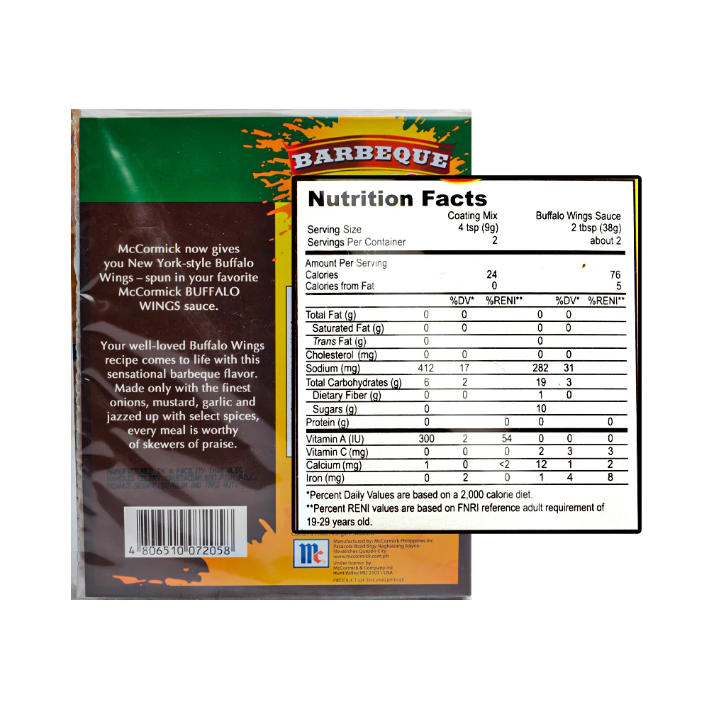 McCormick Buffalo Wings Mix Barbeque 70g - Image 2