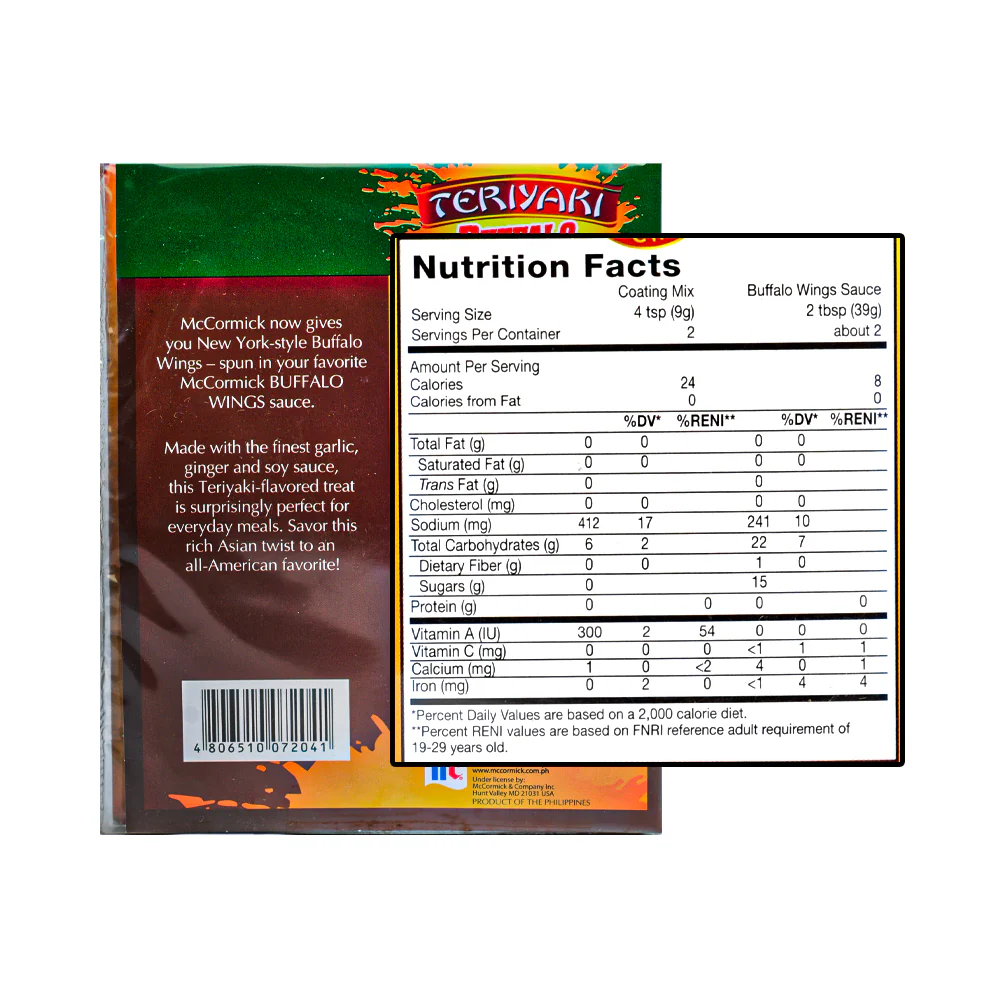 McCormick Buffalo Wings Mix Teriyaki 70g - Image 2