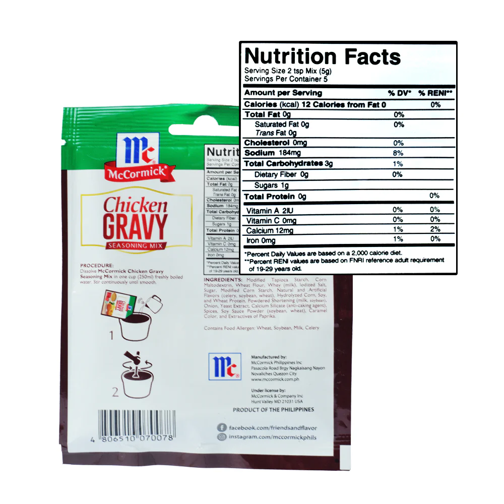McCormick Chicken Gravy Seasoning Mix 28g - Image 2