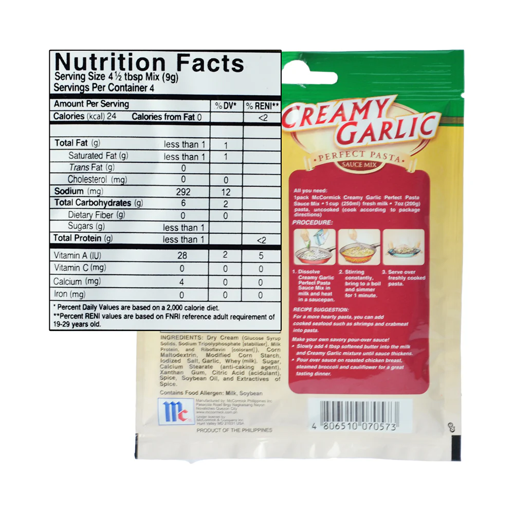 McCormick Creamy Garlic Sauce Mix 35g - Image 2