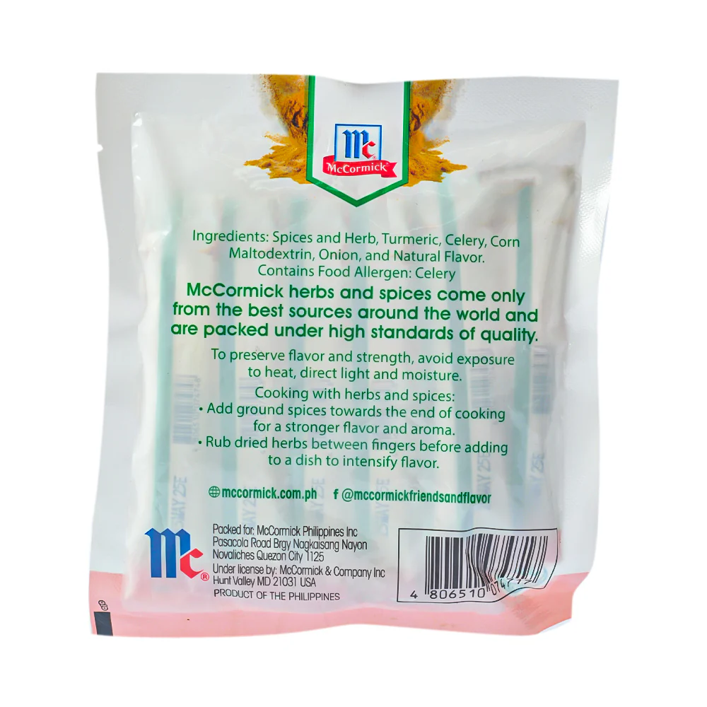 Mccormick Curry Seasoning Singles 3g x 12's - Image 2