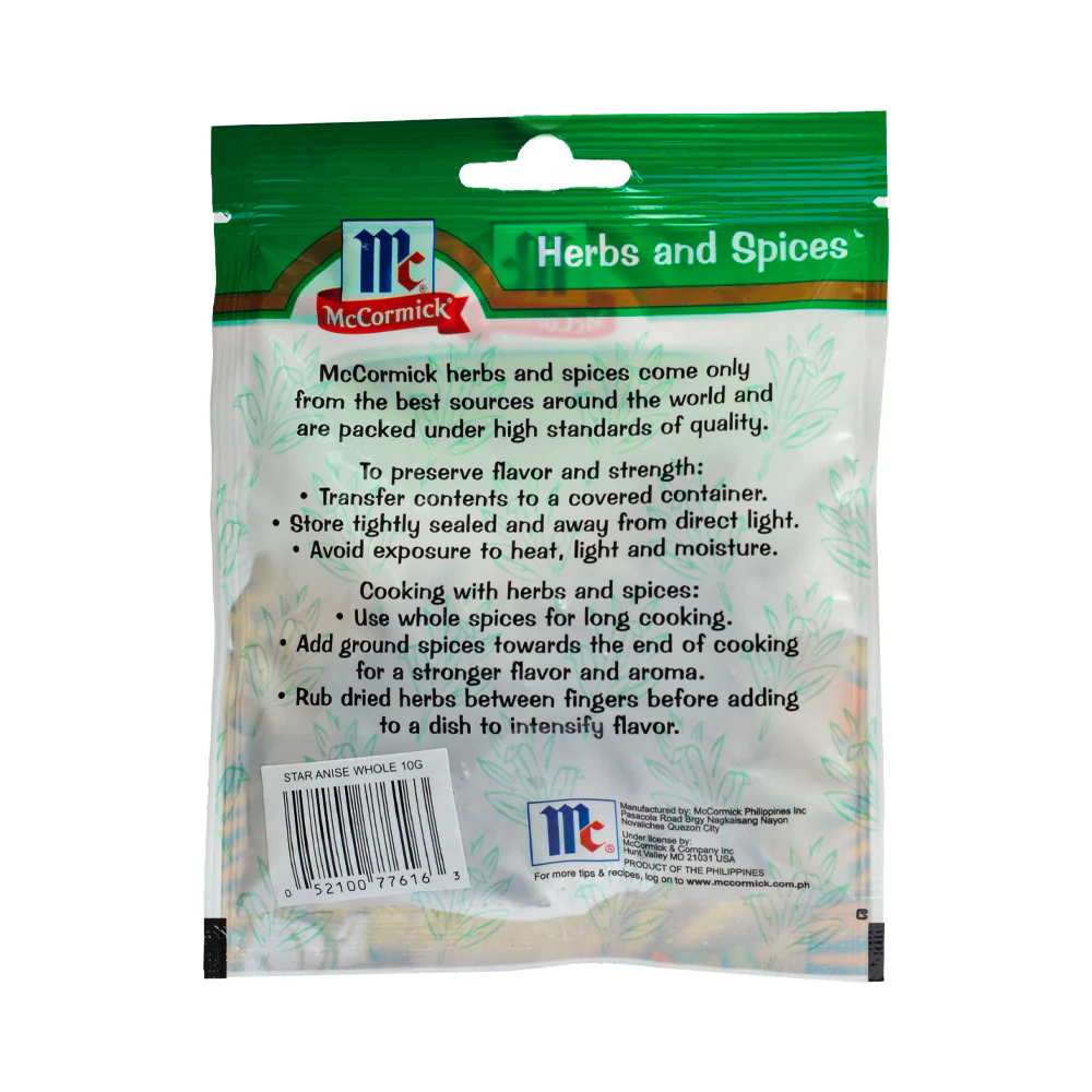 McCormick Eco-Line Nuts And Seeds Star Anise 10g - Image 2