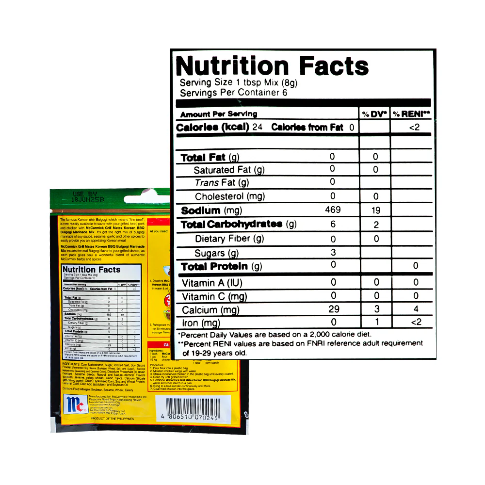 McCormick Grill Mates Mix Korean Barbeque 45g - Image 2