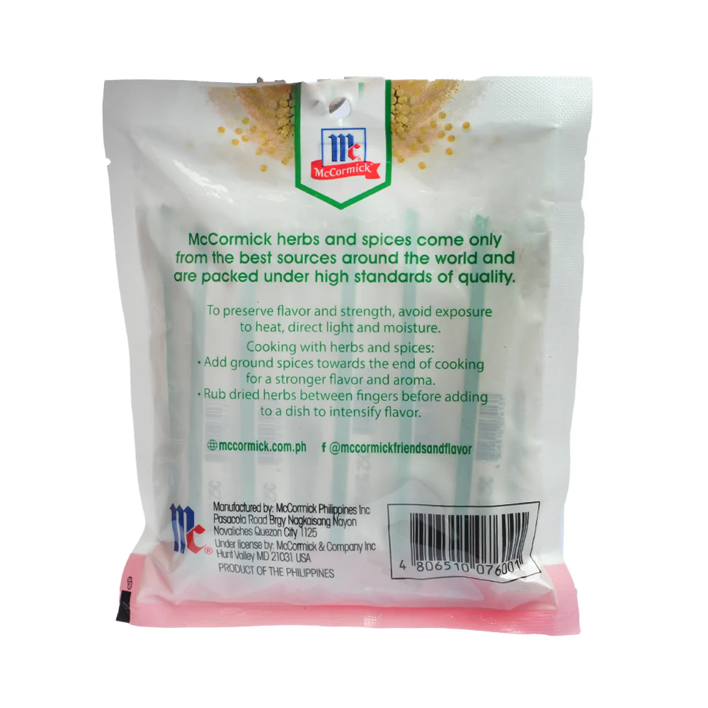 McCormick Ground White Pepper Singles 3g x 12's - Image 2