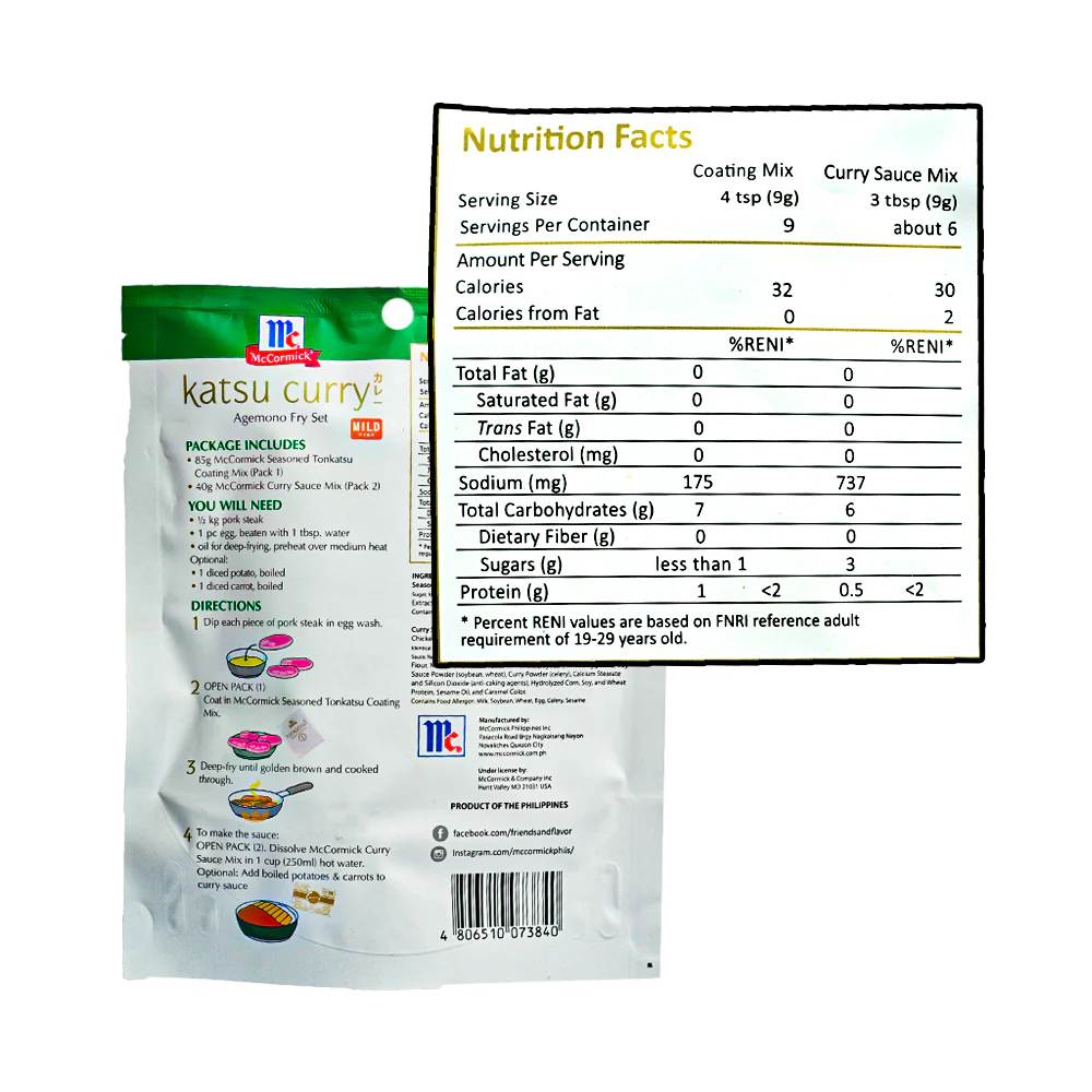 Mccormick Katsu Curry Agemono Fry Set Mild 125g - Image 2
