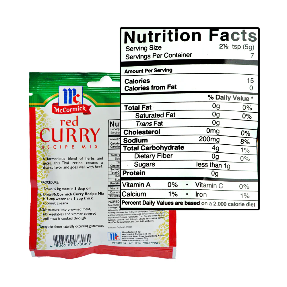 McCormick Recipe Mix Red Curry 35g - Image 2