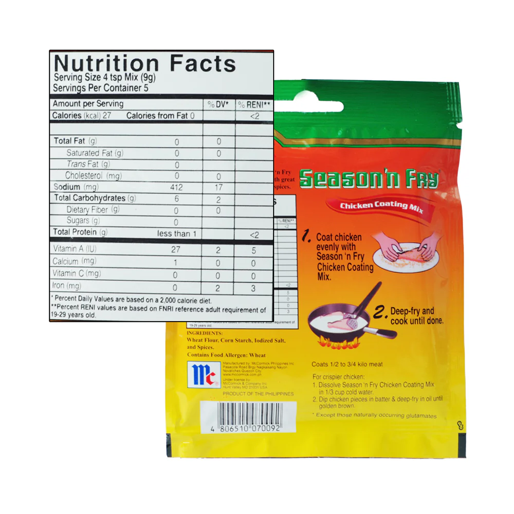 McCormick Season 'N Fry Crispy Chicken Coating Mix 45g - Image 2