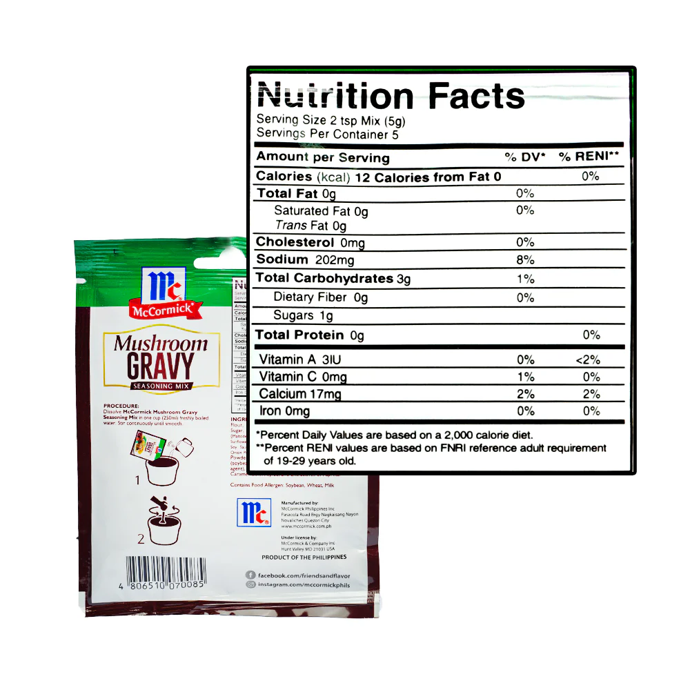 McCormick Seasoning Mix Mushroom Gravy 25g - Image 2