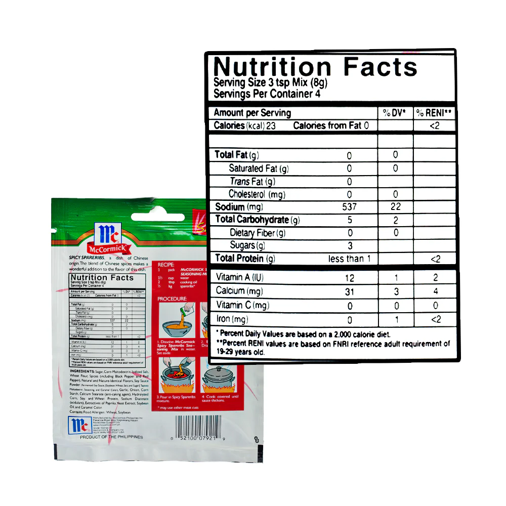 McCormick Seasoning Mix Spicy Spareribs 32g - Image 2