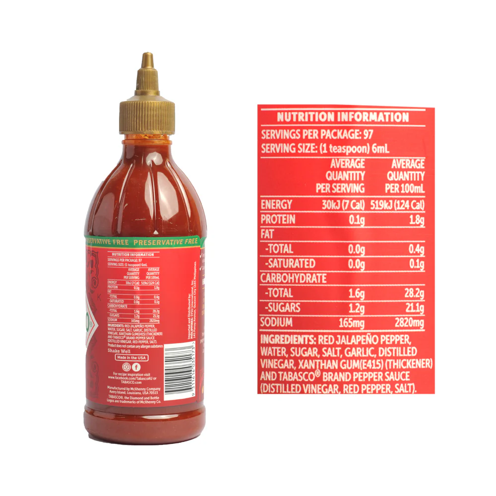McILHenny Co. Tabasco Sauce Sriracha 566g (20oz) - Image 2