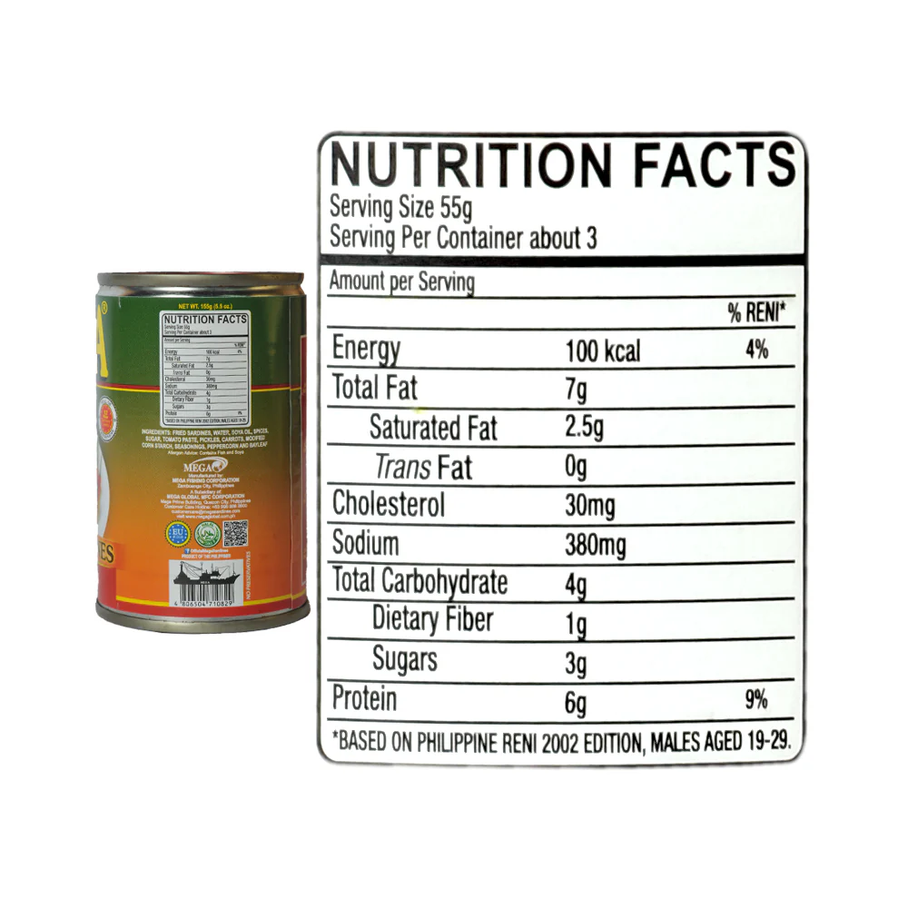 Mega Fried Sardines Hot And Spicy 155g - Image 3