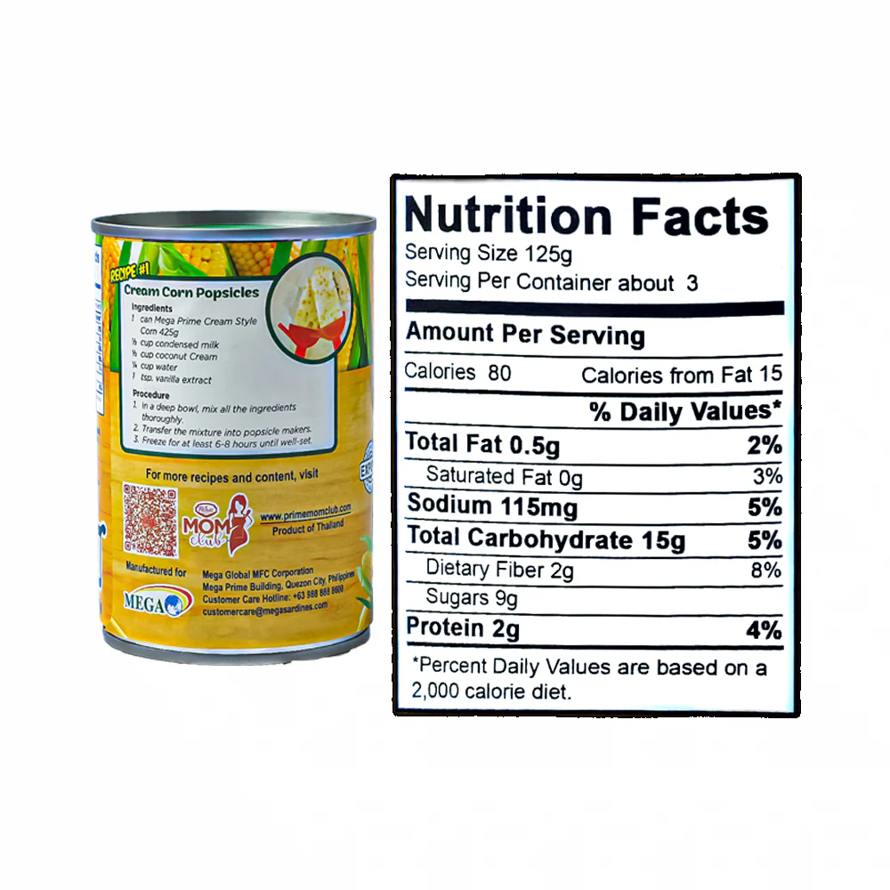 Mega Prime Cream Style Corn EOC 425g - Image 3