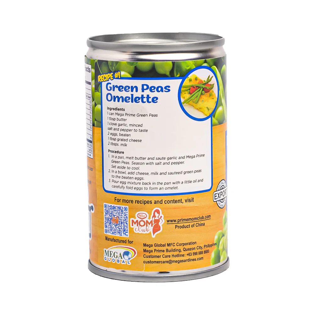 Mega Prime Green Peas EOC 155g - Image 2