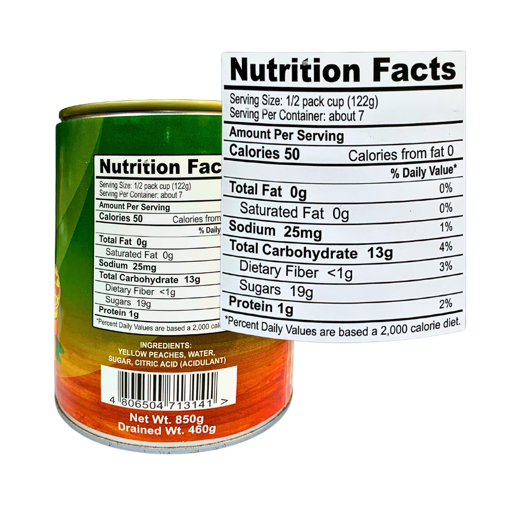 Mega Prime Peach Halves EOC 850g - Image 2