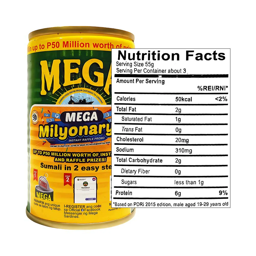 Mega Sardines In Tomato Sauce 155g - Image 2