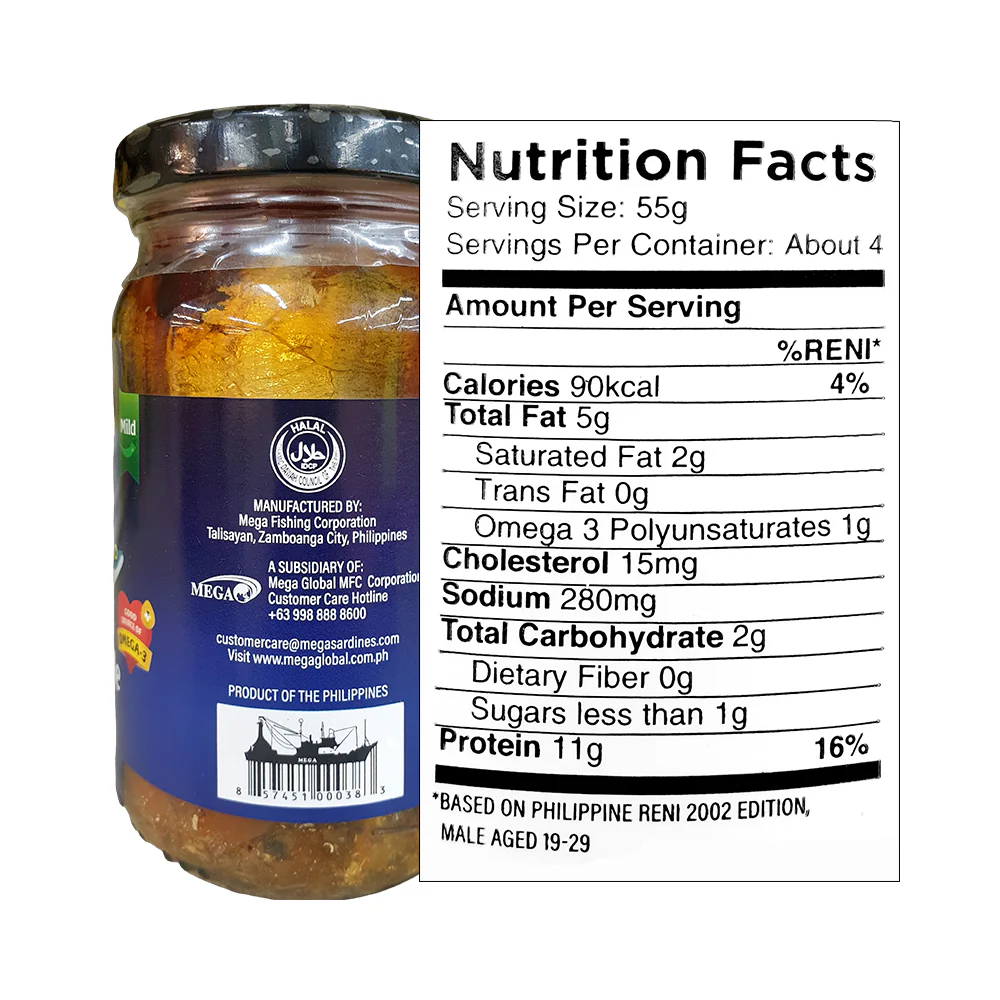 Mega Sardines Spanish Style In Soya Oil 225g - Image 2