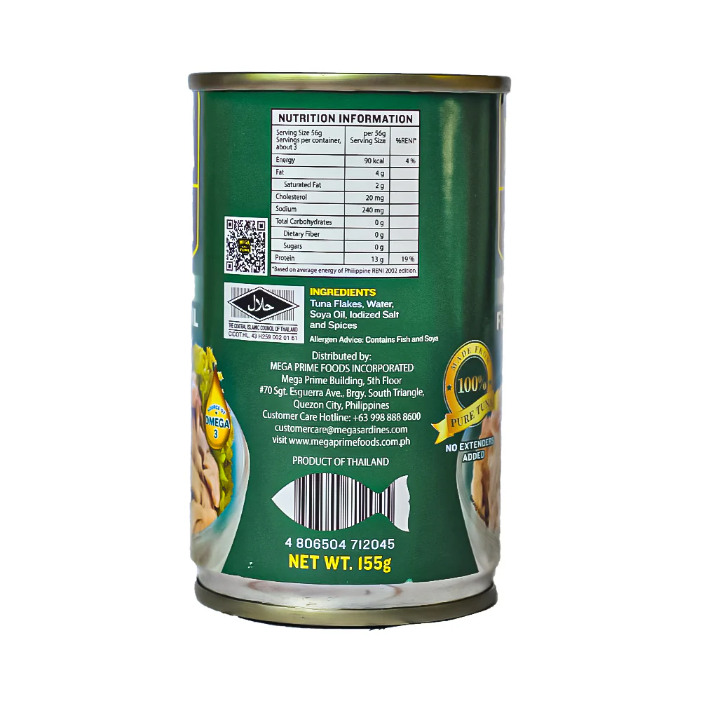 Mega Tuna Flakes Oil EOC 155g - Image 2