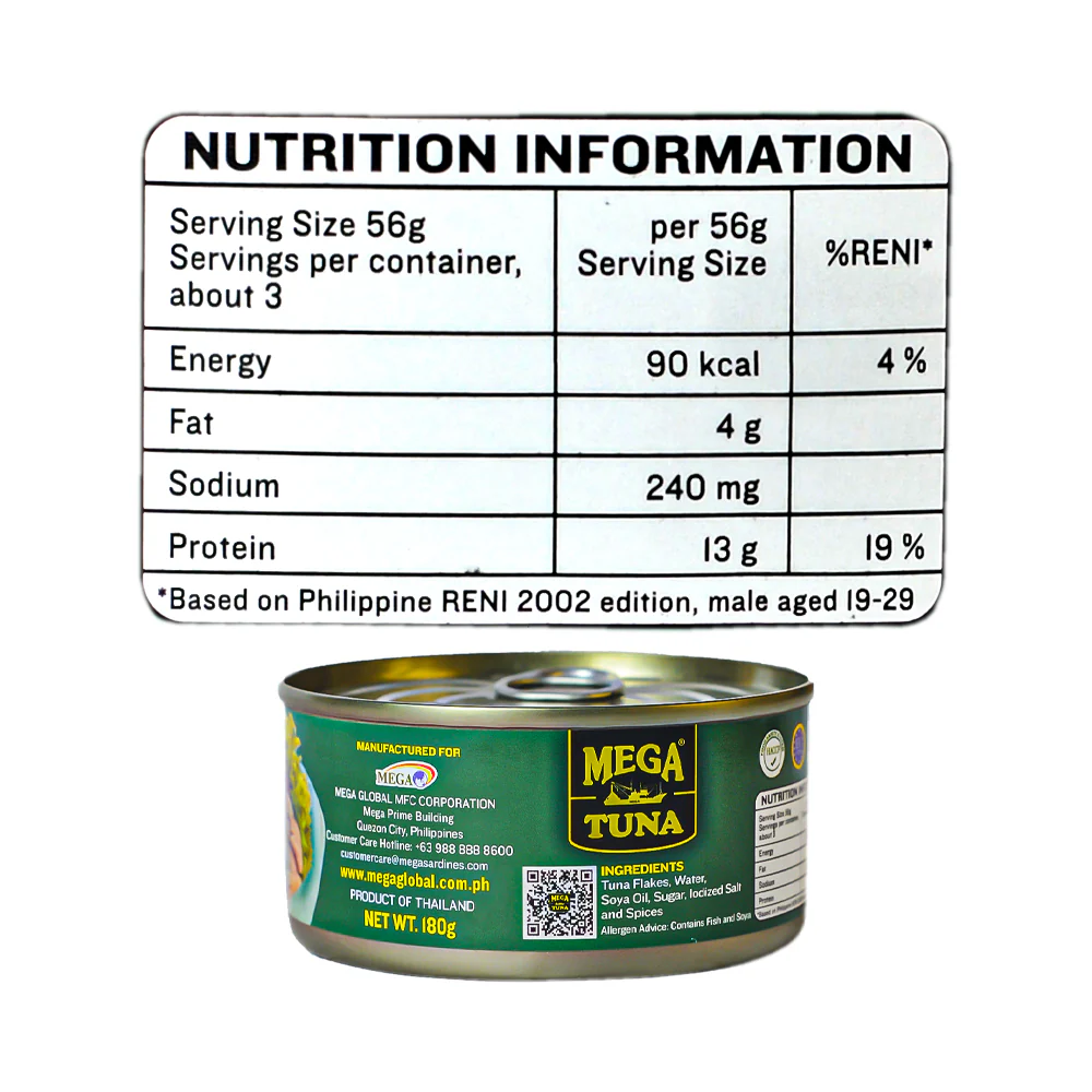 Mega Tuna Flakes Oil EOC 180g - Image 3