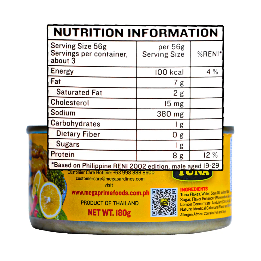 Mega Tuna Premium Flakes In Spicy Lemon 180g - Image 3