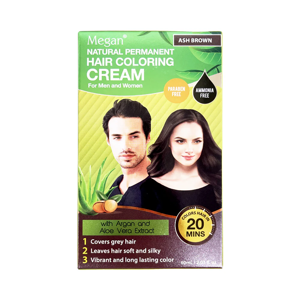 Megan Naturals Permanent Hair Coloring Cream 60ml - Image 3