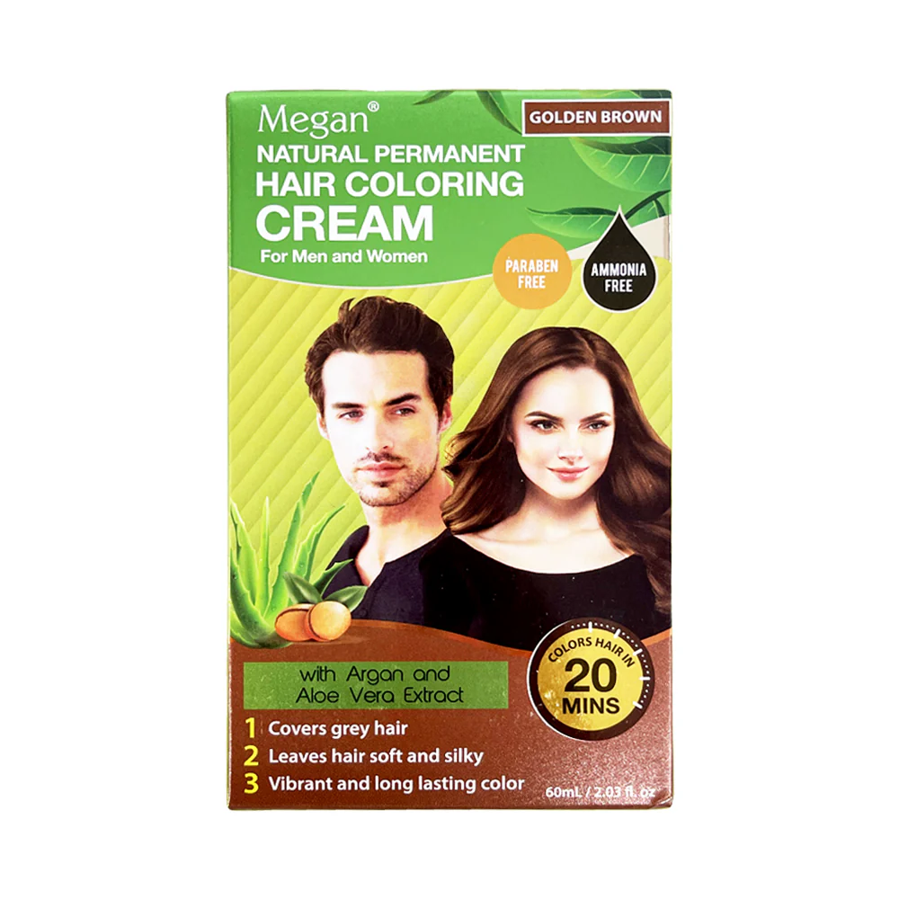 Megan Naturals Permanent Hair Coloring Cream 60ml - Image 5