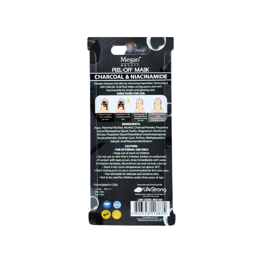 Megan Peel-off Clay Mask Charcoal 50g - Image 2