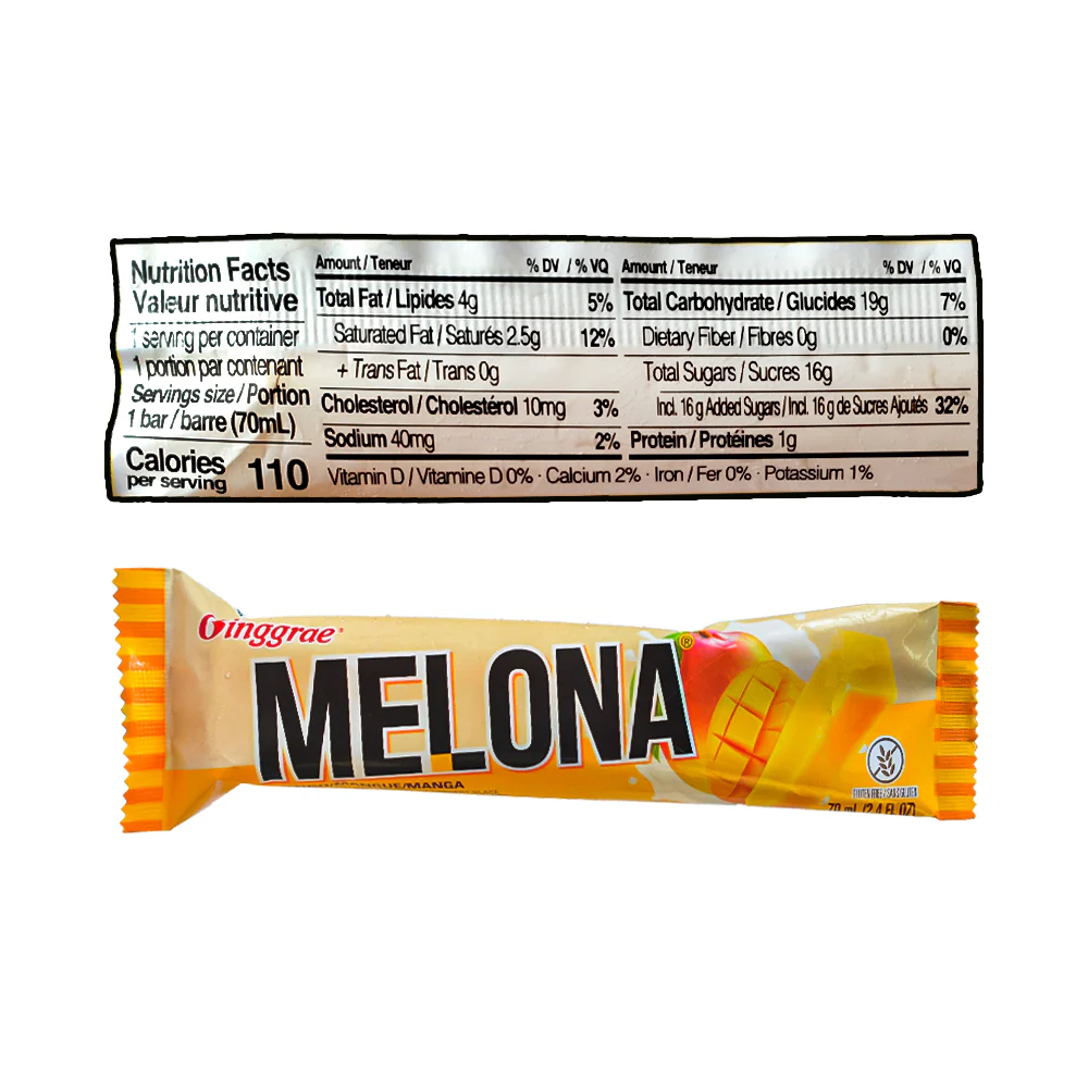 Melona Ice Cream Bar Mango 70ml - Image 2