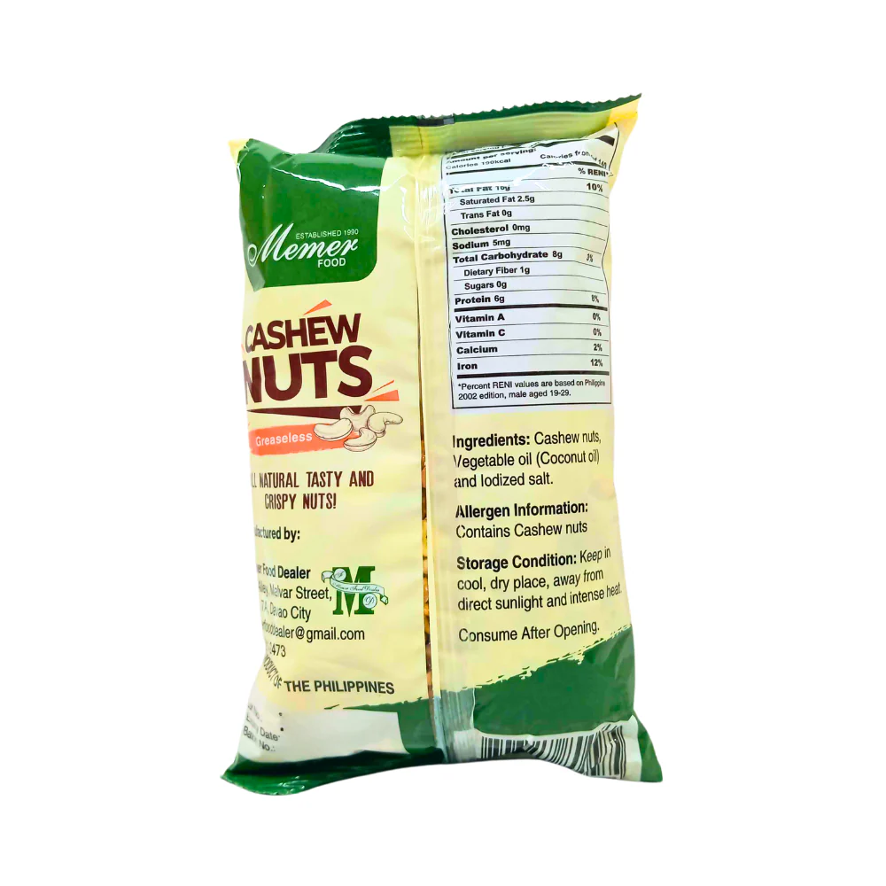 Memer Cashew Nuts Greaseless 250g - Image 2