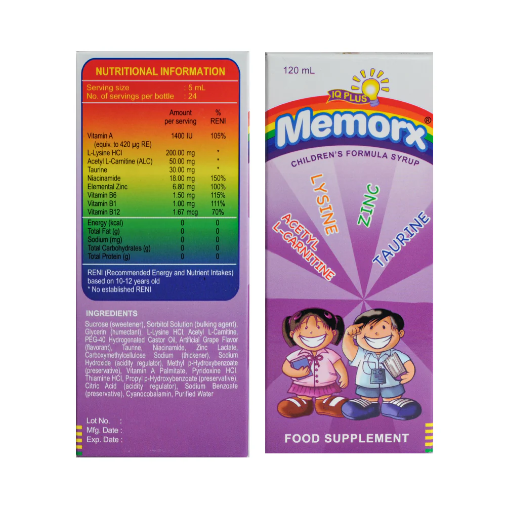 Memorx IQ Plus Syrup 120ml - Image 2