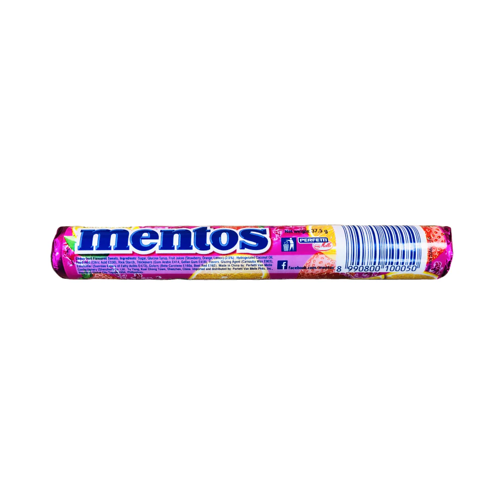 Mentos Candy Roll Single Fruit Roll 37.5g - Image 2