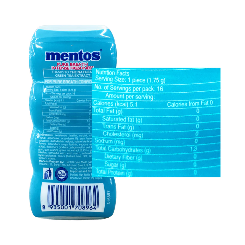 Mentos Chewing Gum Pure Fresh Sugar Free Wintergreen 26g - Image 2