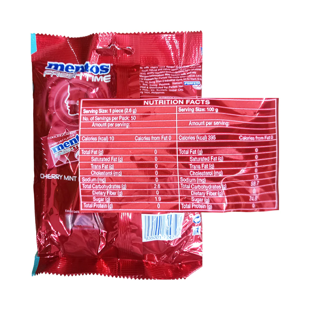 Mentos Fresh Time Candy Cherry Mint 130g - Image 2