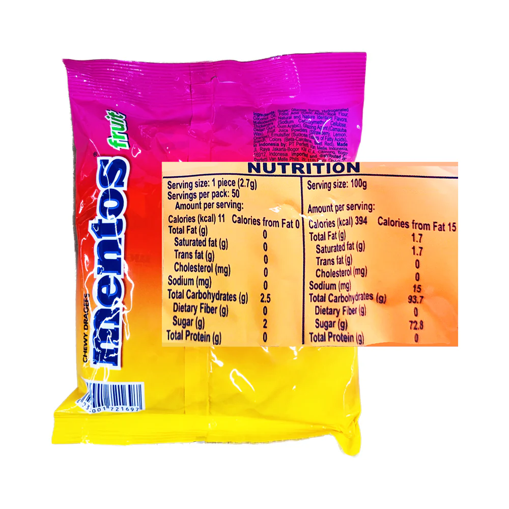 Mentos Mint Candy Fruit 135g - Image 2