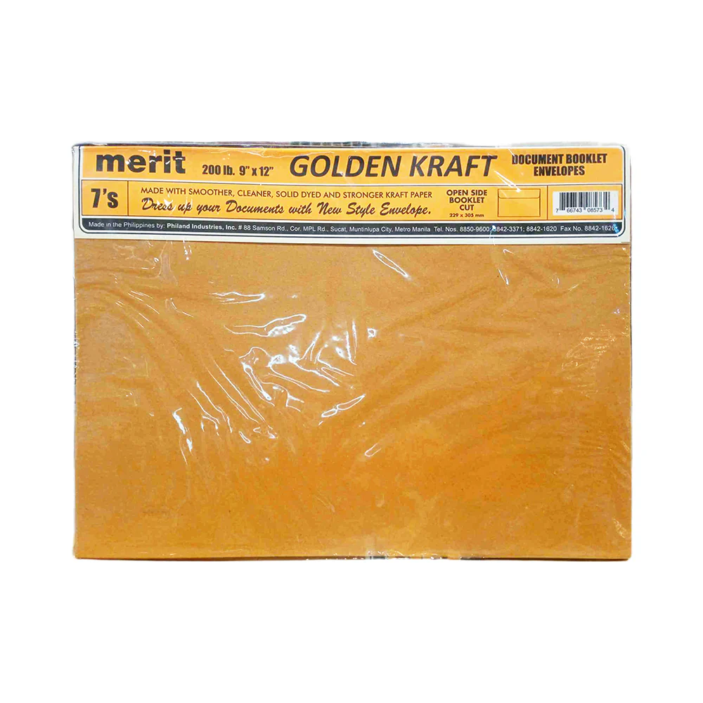 Merit Golden Kraft Document Envelope 7's - Image 2