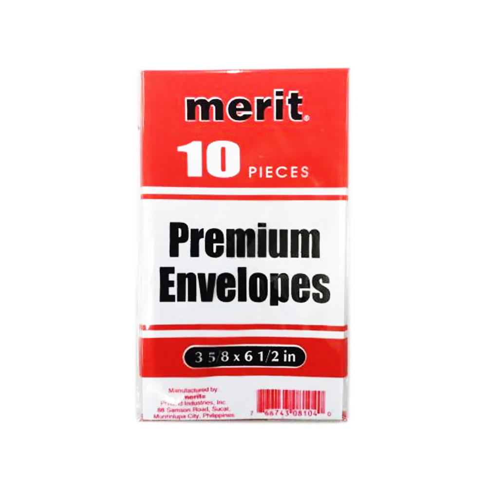 Merit Printer's Grade Premium Envelope 6 3/4 10's