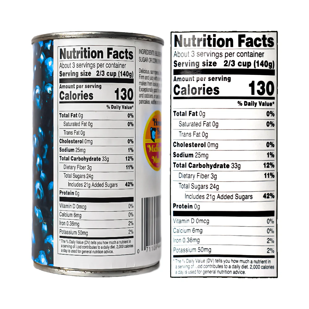 Michigan Made Blueberries In Heavy Syrup 425g (15oz) - Image 3
