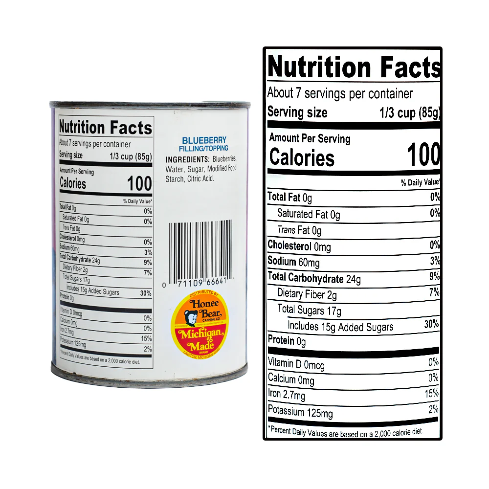 Michigan Made Pie Filling And Dessert Topping Blueberry 595g (21oz) - Image 2